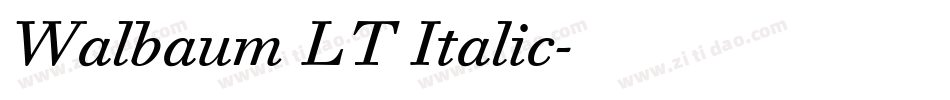 Walbaum LT Italic字体转换